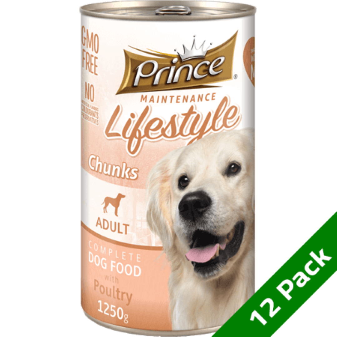 PRINCE DOG/F CHUNKS POULTRY 1250G
